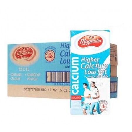 *** MAGNOLIA HIGH CALCIUM LOW FAT MILK-1LTR(1CTN-12PCS)  